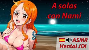 JOI ASMR hentai en espa&ntilde_ol con Nami de One Piece. Empieza suave pero...