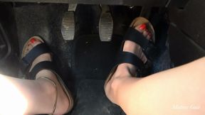 MISTRESS GAIA - DRIVING IN BIRKENSTOCK - HD