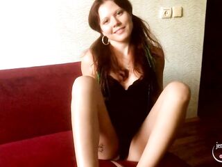 Oral showing barefeet with giant ejaculation