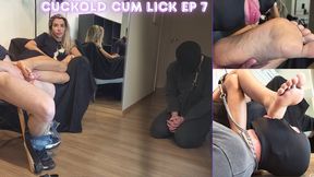 Cuckold Cum Lick EP 7 - Cuck Is made to Lick Cum from Goddess Lytta Feet After Alpha Finishes on Them - CUCKOLD - FOOT WORSHIP - FOOTJOB - SOLEJOB - TOEJOB - DIRTY FEET - HUMILIATION - CUM EATING - copy