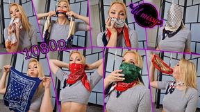 Many layered satin scarfs and bandanas 1080p