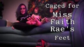 Caged for Miss Faith Rae's Feet - Dominatrix POV Chastity and Barefoot Adoration