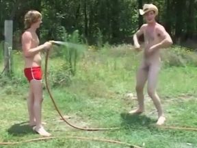 Twinks Wrestle and Suck Outdoors on Webcam 2