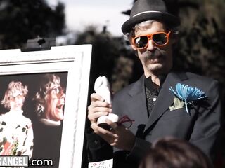 BurningAngel Marley Brinx Seduces a DILF into Fucking her during his Wife's Funeral
