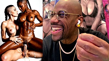 Transgender Babe With A Tight Bald Pussy Creampies Inside A Tight Bald Black Pussy Slut With Her Large Beautiful Girl Cock, AI Generated