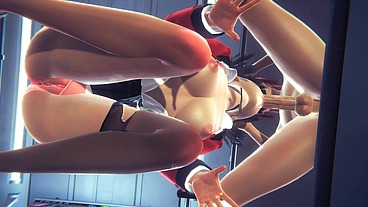 Kakegurui Hentai - Yumeko Jabami blowjob in a subway - Japanese Asian Manga Anime Game Porn