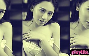 Chinese actress Wu Muxi showing off her perfect teen body