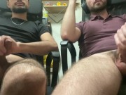 my friend cums while we watch porn