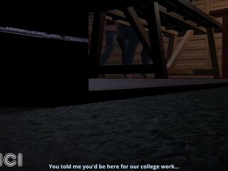 I screw my large booty neighbour during the time that a stranger watches us from behind the fence - CG Manga - OCICI