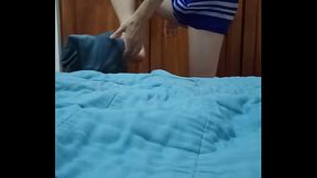 Batendo uma depois do trabalho.