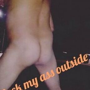 foxdude11 wanks outside at night