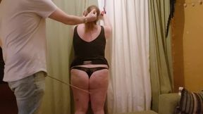 Redhead Submissive Endures Bamboo Spanking - Verified Amateurs