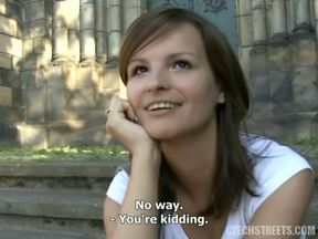 Czech teen ROMANA has no any borders for cash