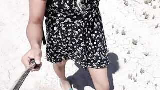 linda trans en publico con minivestido y tacones con el backside muy caliente disfrutando el placer