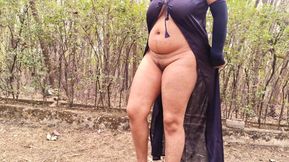 Indian stepmom Fucked hard by his stepson in jungle outdoor Hindi sex video