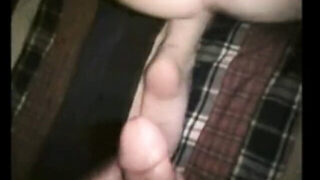 Homemade movie of American slut sucking dick after butt