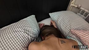 Stepmom Woke up with a Wet Pussy Which He Kindly Pulled on His Big Cock and Fucked with His Fist While They Were Home Alone