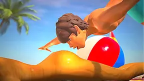 Oiled Beauty Takes Hard Cock on Sandy Shores – Steamy 3D Hentai Action