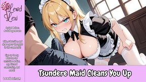 Your Tsundere Maid Cleans You Up - Erotic Audio Roleplay