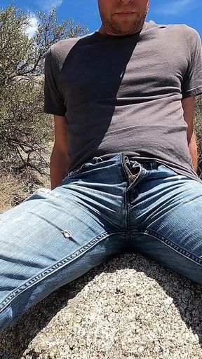 Cum on a Wet Jeans Hike with Me