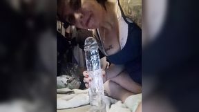 Blondie's gigantic dong dominates her gaping hole, unleashing raw, unbridled pleasure
