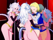 Dragon Ball - Android18 X Futa A21 (Evil) and Futa A21 (Good) 3D Hentai