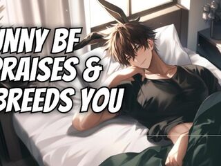 Eternally slutty bunny boyfriend breeds & praises u - M4M NSFW audio and boy groaning