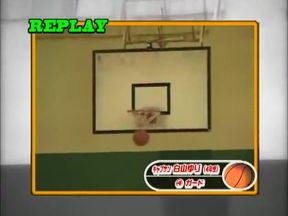 Girls from Asia playing basketball and showing naked tits
