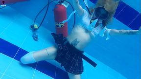 Ashlee Rose school skirt underwater scuba 746 Release week49