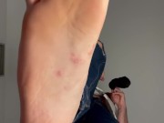 Macrophilia - Boss shrinks employee make him worship his giant feet