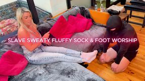 Slave Fluffy Sweaty Sock & Foot Worship