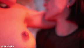 LezDom Sensual Lesbian Lingerie Biting Fetish, Kissing and Orgasm Control