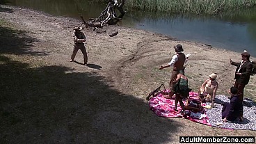 AdultMemberZone - Bobbi Starr, Dylan Ryder, Julia Ann And Natasha Marley Outdoor Orgy