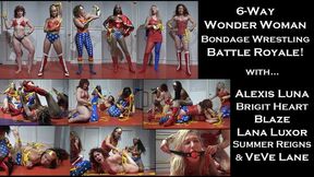 6-Way Wonder Woman Bondage Wrestling Battle Royale! with Alexis Luna, Brigit Heart, Blaze, Lana Luxor, Summer Reigns, & VeVe Lane (May 2024)