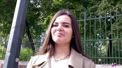 German beauty Lizi Vogue auditions with deep gagging and bareback sex