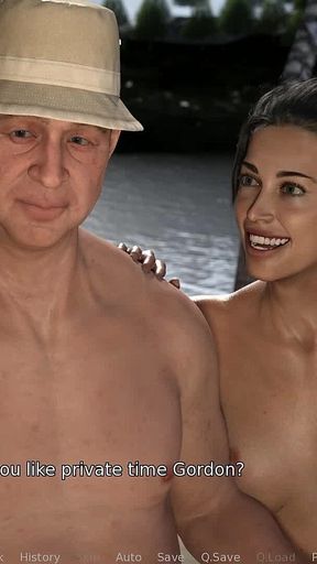 The East Block: Old Man Fucks Two Hot Girls on a Nudist Beach His Wife Almost Caught Him - Episode 35