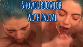 Shower Blow Job With Facial