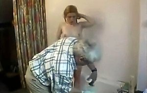 Old man fucks a pigtail teen up the ass