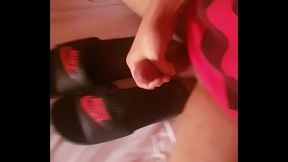 Gozando no nike slide