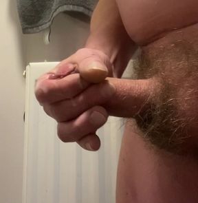 Stroking before showering