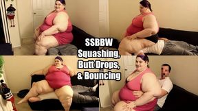 SSBBW Squashing, Butt Drops, & Bouncing