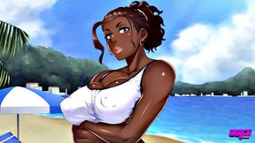 Playful Beach Volleyball