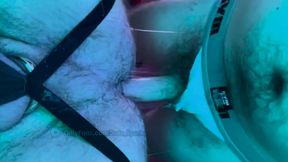 Hairy Cum Dump Jock Strap Bear Cub Gets Bred Raw & Bareback Rough & Hardcore in His Fat Gaping Ass Hole in the Sex Sling