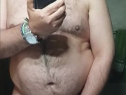 Paja  y corrida nocturna frente al espejo