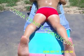 7-17-2026 TANNING MY BACK VIDDING MY AZZ..