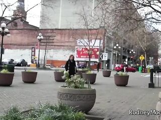 Red headed curly beauty cum with sex tool