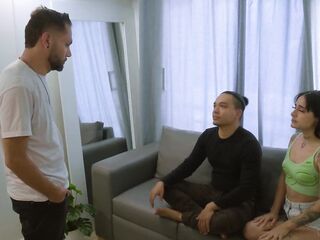 Despairing wife finds no other way to pay the rent but with sex and DP!!