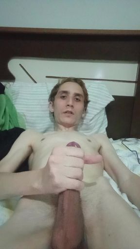 In bed with no clothes on