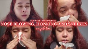 Compilation - 48 hours of spontaneous snotty nose blowing, nose honking and sneezing