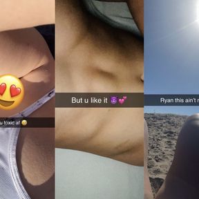 18 year old cheats on her boyfriend on Snapchat and takes Hot Doggy Style